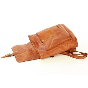 K42 Fait-main sac à dos cuir  femmes urbain. Cuir italien vintage | Noir Marron Vert Beige